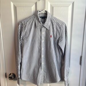 Ralph Lauren Black and White Striped Shirt